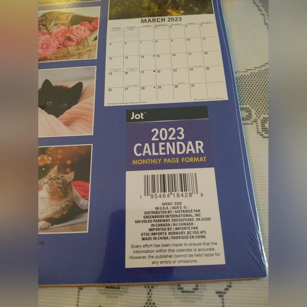 2023 Wall Calendar 12 Months and Pocket Calendar